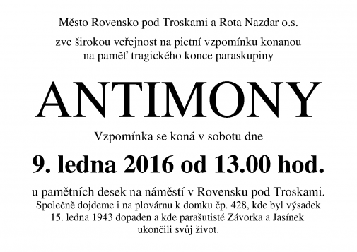 Plakát Antimony 2016