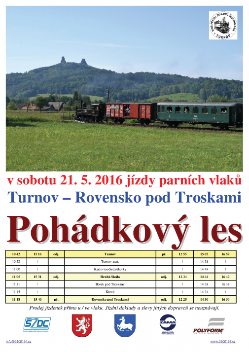 Parní vlak na Pohádkový les do Rovenska p.Tr.