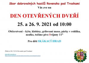 SDH Rovensko p. Tr.  - Den otevřených dveří