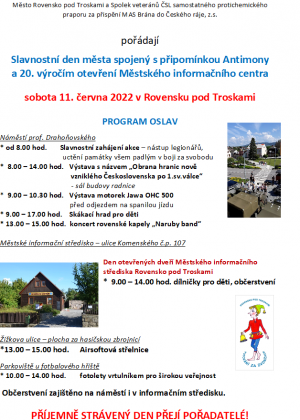 Slavnostní den města Rovensko p.Tr. 11.6.2022