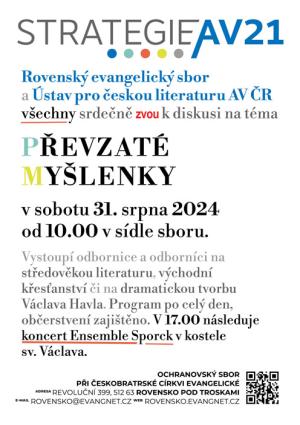 Strategie AV 21 - přednáška "Převzaté myšlenky" a koncert v kostele sv. Václava